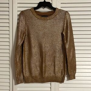 Rock & Republic Gold Metallic Sweater Medium